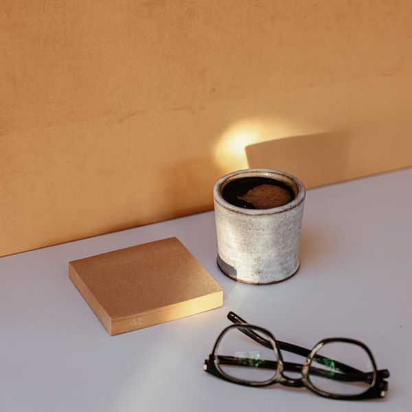 Minimalist bright workspace for concentration